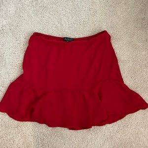 Flowy red skirt from Francesca’s